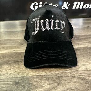 Juicy Couture Black Velvet Baseball Cap